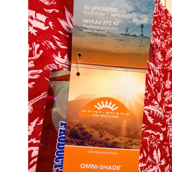 Columbia PFG Ohio State Buckeyes Super Slack Tide Shirt Red Mens M - Picture 10 of 10